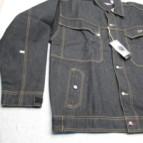 Vintage PJ Mark Raw Denim Jacket Men XL Trucker Pockets Button Up Dead Stock NEW